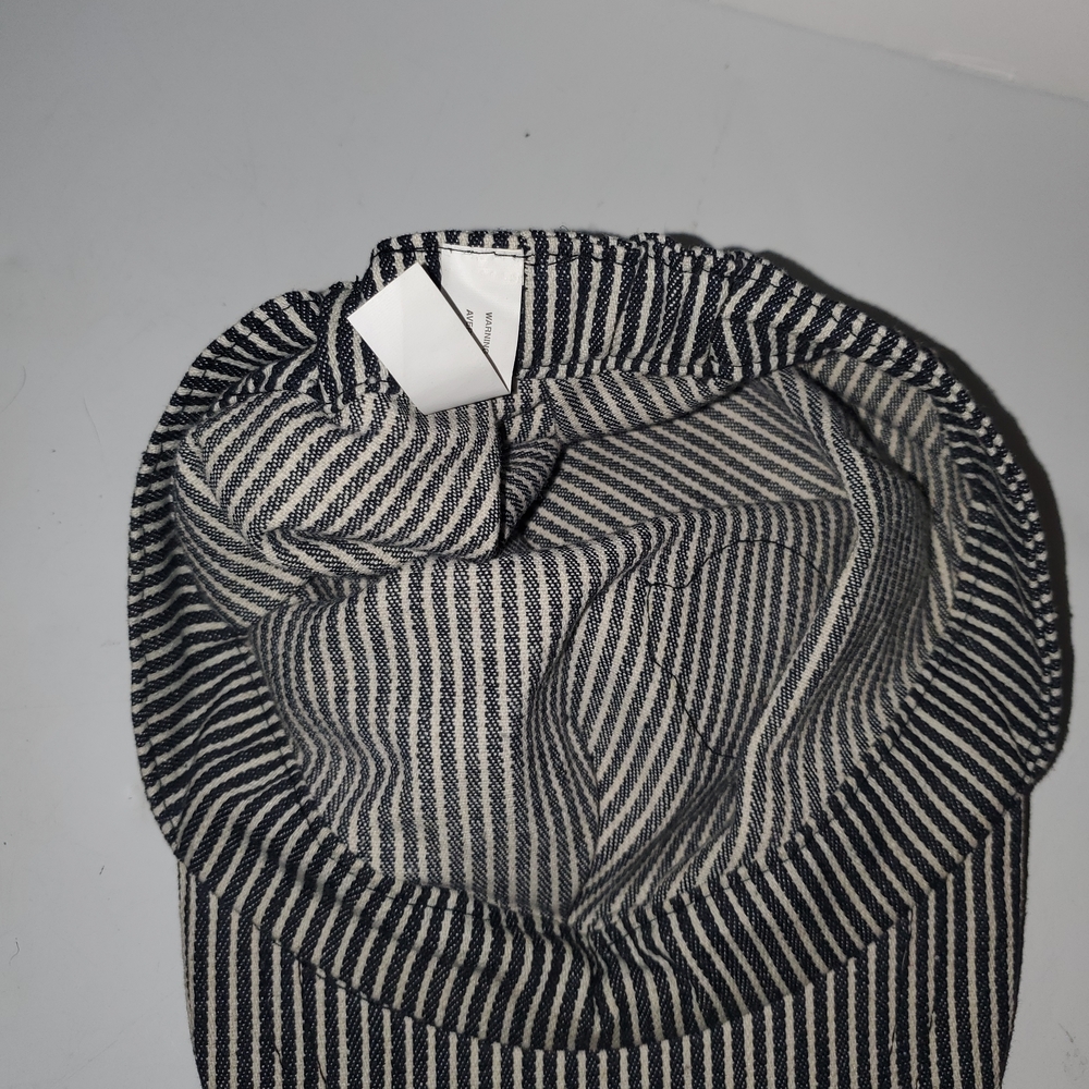 Striped Engineer Cap With Patch - image 3